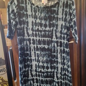 Like New LuLaRoe Dress, Small, Light and Dark Blue Tye Dye Pattern